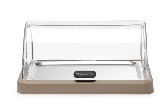 Koeldisplay met rolltop UNIQ, HENDI, designed by Robert Bronwasser, Enkel, Beige, 460x355x(H)220mm, Rechthoekig