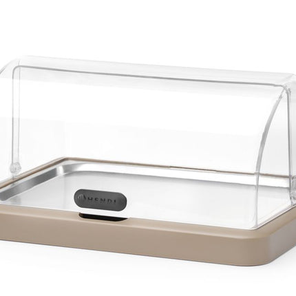 Koeldisplay met rolltop UNIQ, HENDI, designed by Robert Bronwasser, Enkel, Beige, 460x355x(H)220mm, Rechthoekig