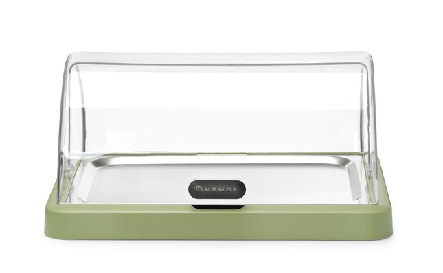 Koeldisplay met rolltop duo UNIQ, HENDI, designed by Robert Bronwasser, Enkel, Groen, 460x355x(H)220mm, Rechthoekig