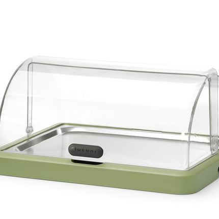 Koeldisplay met rolltop duo UNIQ, HENDI, designed by Robert Bronwasser, Enkel, Groen, 460x355x(H)220mm, Rechthoekig