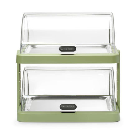 Koeldisplay met rolltop duo UNIQ, HENDI, designed by Robert Bronwasser, Dubbel, Groen, 480x355x(H)480mm, Rechthoekig
