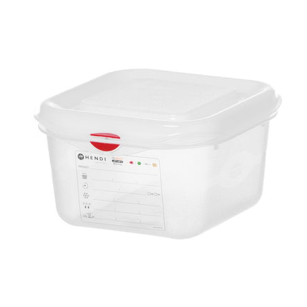 GN 1/6 container, polypropyleen, HENDI, GN 1/6, 1,7L, Transparant, 176x162x(H)100mm