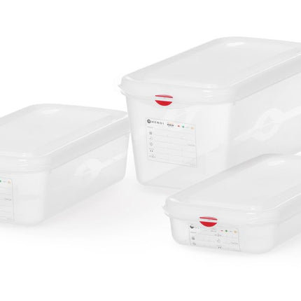 GN 1/3 container, polypropyleen, HENDI, GN 1/3, 2,5L, Transparant, 325x176x(H)65mm
