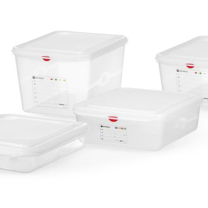 GN 1/2 container, polypropyleen, HENDI, GN 1/2, 6,5L, Transparant, 325x265x(H)100mm