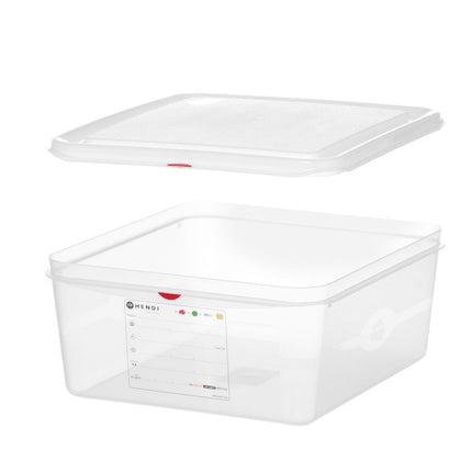 GN 2/3 container, polypropyleen, HENDI, GN 2/3, 13,5L, Transparant, 354x325x(H)150mm