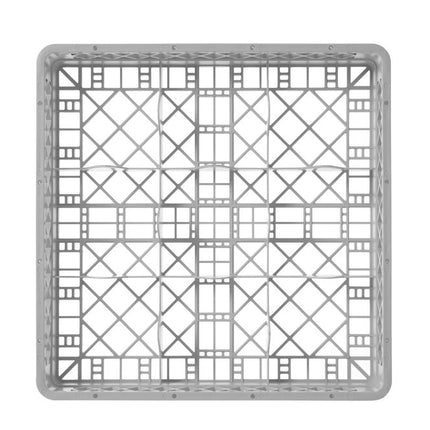 Vaatwaskorf voor glaswerk, HENDI, 9 vakken, 500x500x(H)104mm