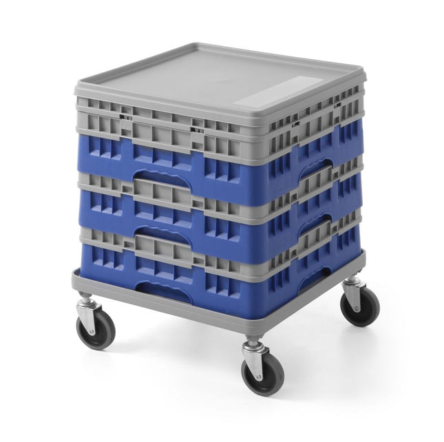 Onderstel voor universele rekken van 500Ã—500 mm, AmerBox, Lichtgrijs, 500x500x(H)180mm
