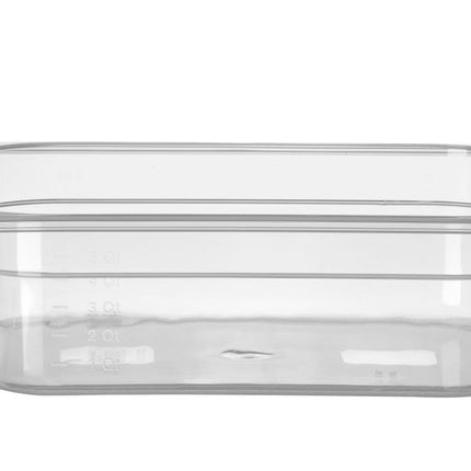 Container GN 1/2 polypropyleen, HENDI, Profi Line, GN 1/2, 6,5L, Transparant, 325x265x(H)100mm