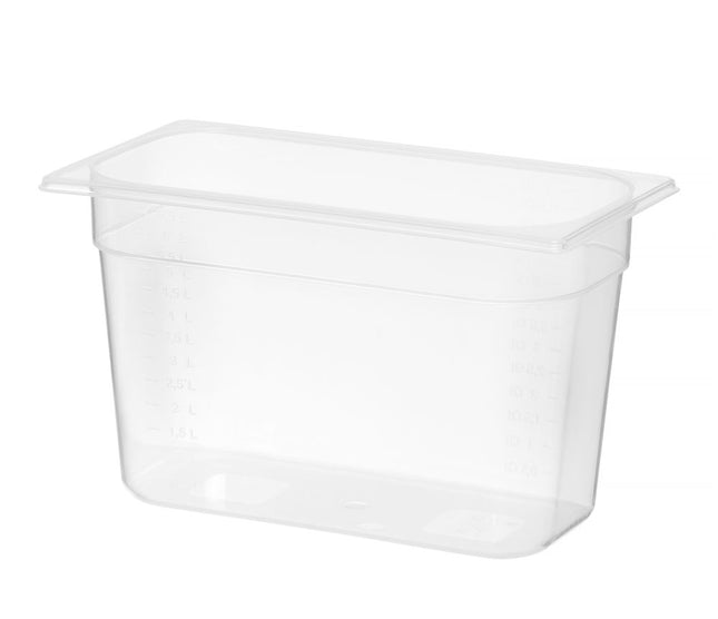 Container GN 1/3 polypropyleen, HENDI, Profi Line, GN 1/3, 7,8L, Transparant, 325x176x(H)200mm