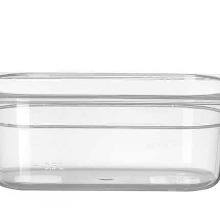 Container GN 1/4 polypropyleen, HENDI, Profi Line, GN 1/4, 2,8L, Transparant, 265x162x(H)100mm