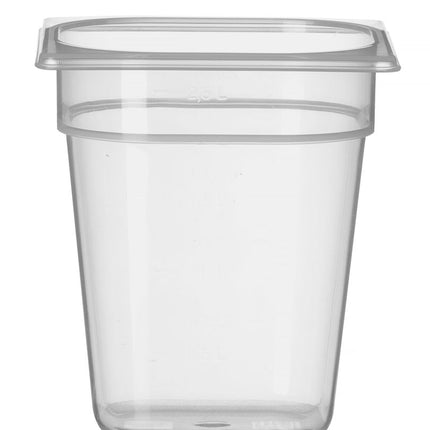 Container GN 1/6 polypropyleen, HENDI, Profi Line, GN 1/6, 3,4L, Transparant, 176x162x(H)200mm
