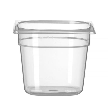 Container GN 1/6 polypropyleen, HENDI, Profi Line, GN 1/6, 2,4L, Transparant, 176x162x(H)150mm