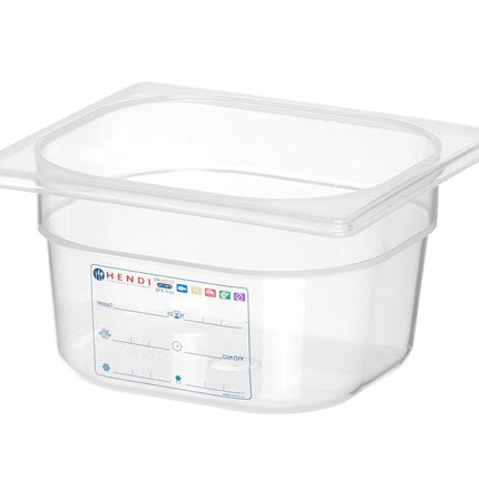 Container GN 1/6, HENDI, GN 1/6, 1,6L, Transparant, 176x162x(H)100mm
