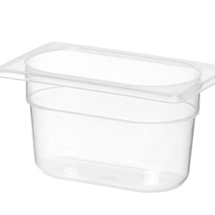 Container GN 1/9 polypropyleen, HENDI, Profi Line, 1,0, GN 1/9, 1L, Transparant, 176x108x(H)100mm