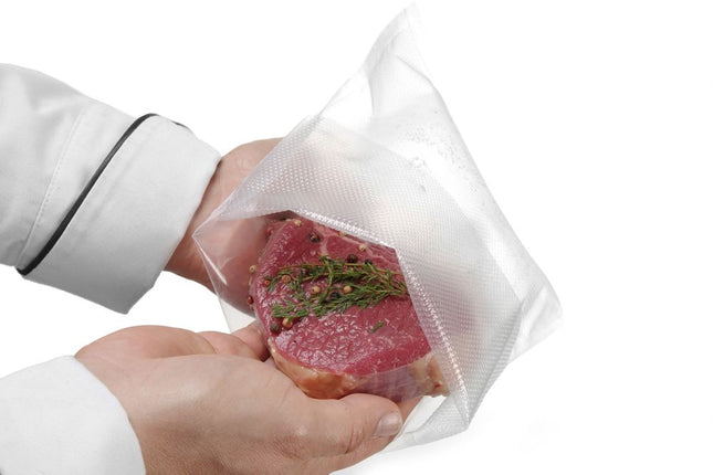 VacuÃ¼mverpakkingszakken met reliÃ«f, HENDI, 100 st., 150x400mm