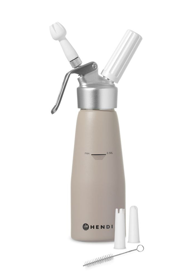 Slagroomapparaat, HENDI, 0,5L, Taupe, âŒ€80x(H)260mm
